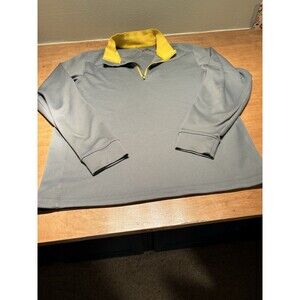 Nike Golf Black Dri-Fit Long Sleeve Standard Fit 1/4 Zip Pullover Mens M Grey